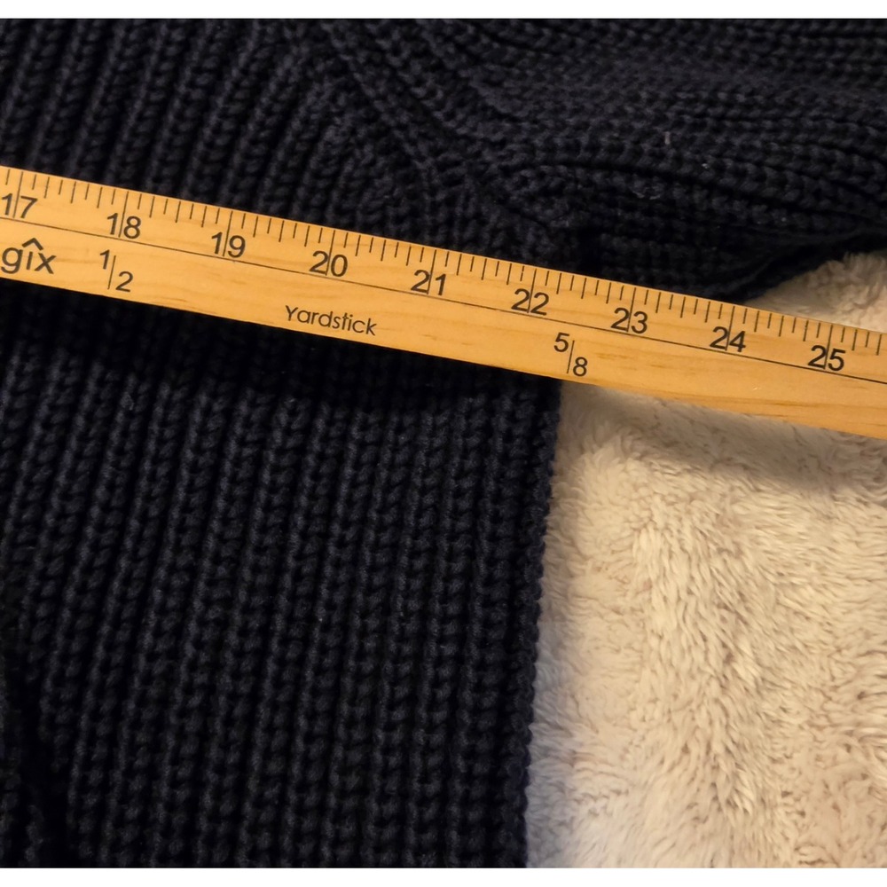 Talbots Ribbed Open Front Cardigan Wide Fold-Over Shawl Collar Women's Size 2X - Picture 5 of 8
